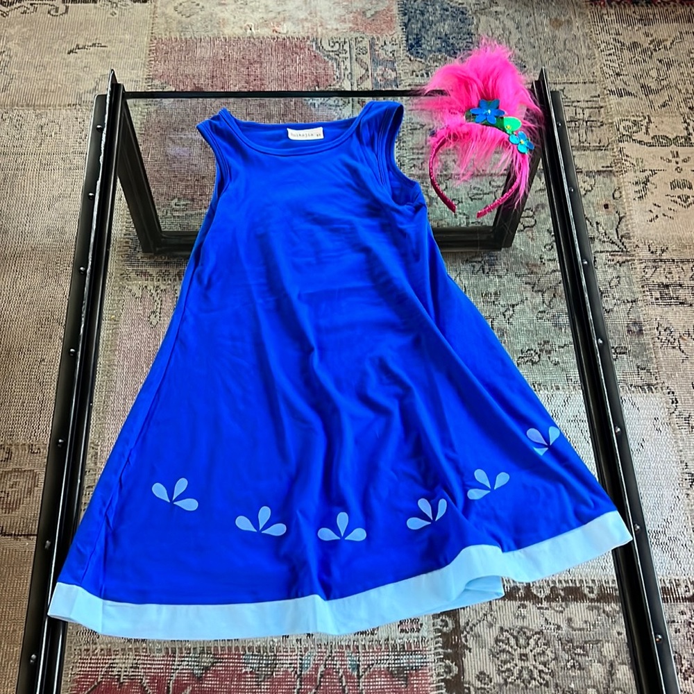 Trolls Movie Poppy Dress Costume. Headband NOT included.
